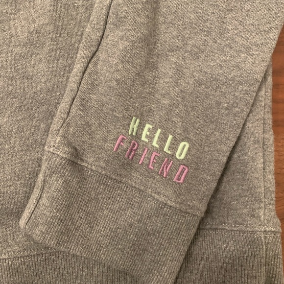 P A C T Organic Embroidered Slouchy Sweatshirt in Smiley face Embroidered - Picture 3 of 7